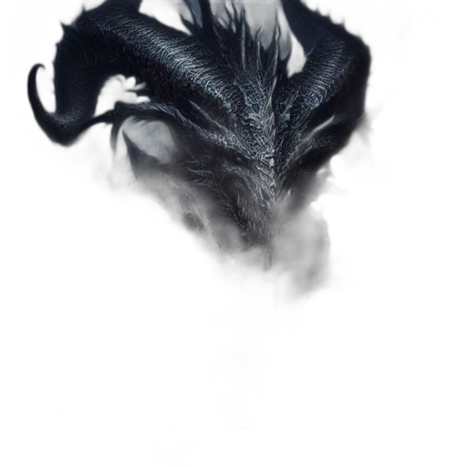 dragon, mask, creature, hair, fantasy art, concept art, photorealistic, watercolor transparent PNG cut-out