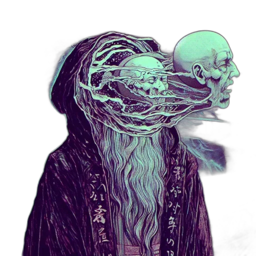 mask, creature, face, hat, concept art, fantasy art, cyberpunk, pixel art transparent PNG cut-out