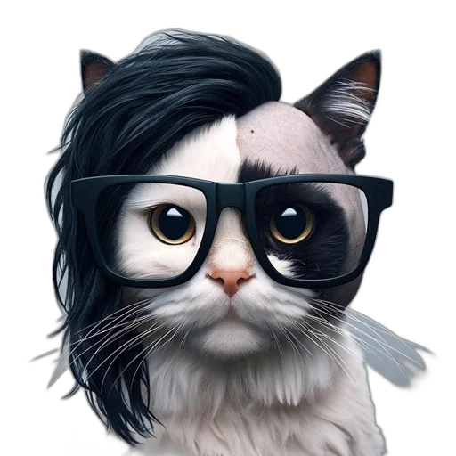 animal, staff, face, hair, photorealistic, cartoon, fantasy art, concept art transparent PNG cut-out