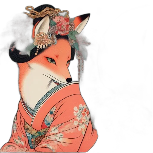 mask, dragon, animal, staff, anime, fantasy art, concept art, watercolor transparent PNG cut-out