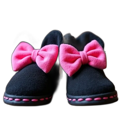 shoes, hat, 3d render, close, image, minnie, mouse, slippers transparent PNG cut-out
