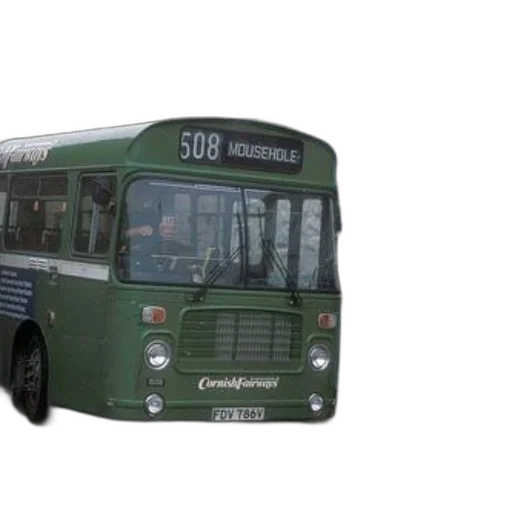 3d render, photorealistic, concept art, green, bus, route, number, 508 transparent PNG cut-out