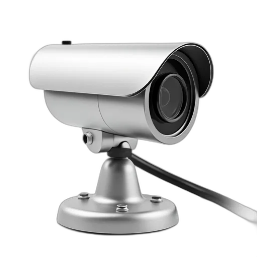 staff, weapon, robot, 3d render, silver, security, camera, black transparent PNG cut-out
