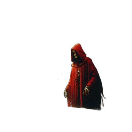 jacket, staff, mask, weapon, concept art, 3d render, pixel art, fantasy art transparent PNG cut-out