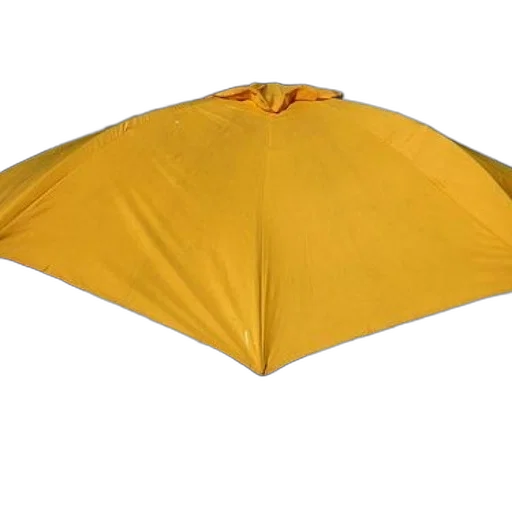 umbrella, hat, jacket, large, yellow, provides, shade, people transparent PNG cut-out