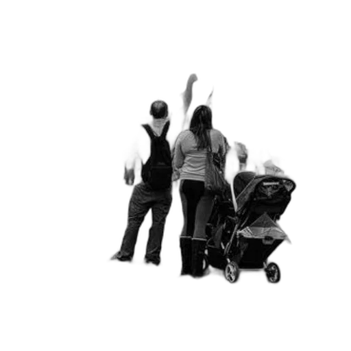 staff, outer space, black, white, photo, people, flying, kites transparent PNG cut-out