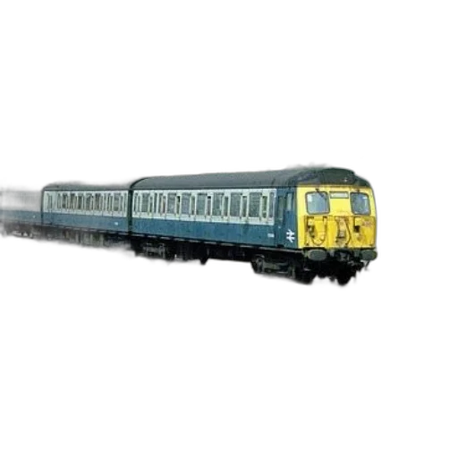 3d render, blue, yellow, train, tracks, number, bottom, left transparent PNG cut-out