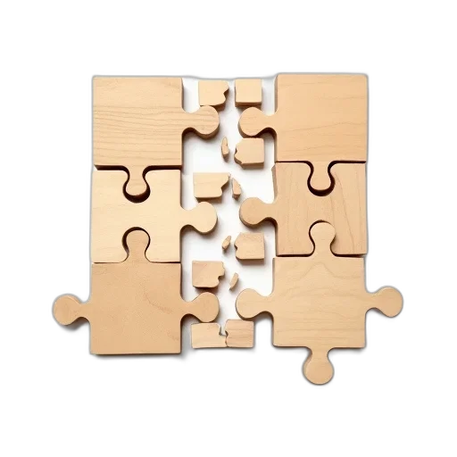 furniture, jewelry, earth tones, set, wooden, puzzle, pieces, neatly transparent PNG cut-out