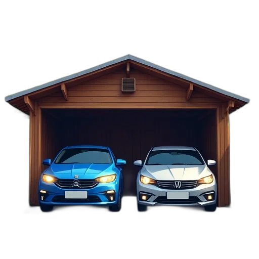 car, building, 3d render, concept art, photorealistic, anime, blue, digital transparent PNG cut-out