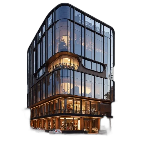 building, 3d render, concept art, photorealistic transparent PNG cut-out