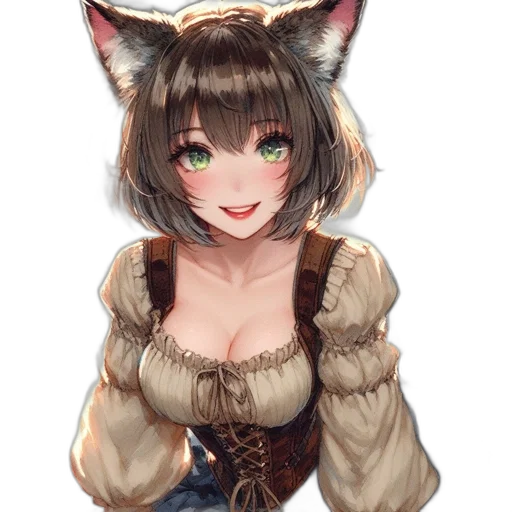 staff, dress, face, animal, fantasy art, anime, pixel art, watercolor transparent PNG cut-out