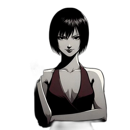 dress, face, staff, mask, comic book art, cartoon, concept art, anime transparent PNG cut-out