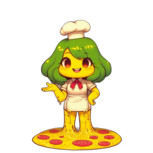 staff, food, dress, hat, pixel art, concept art, 3d render, watercolor transparent PNG cut-out