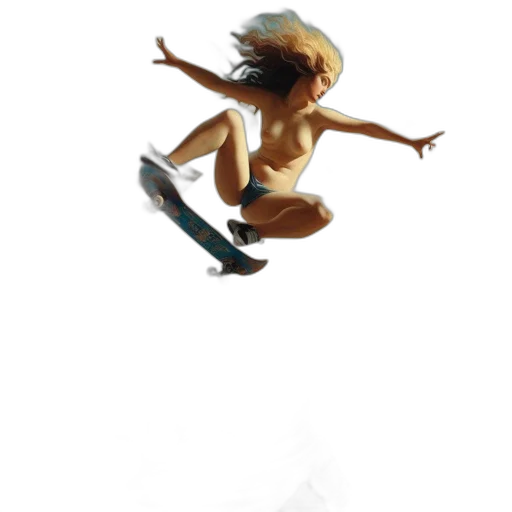 creature, robot, hair, concept art, pixel art, 3d render, fantasy art, elegant transparent PNG cut-out