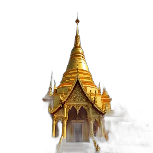 crown, building, staff, concept art, photorealistic, watercolor, 3d render, fog transparent PNG cut-out