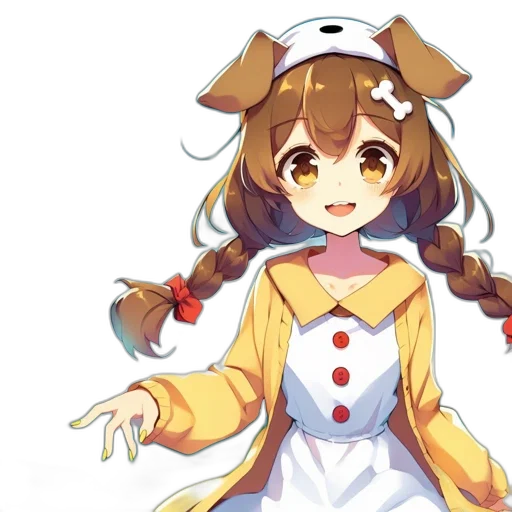 staff, dress, creature, animal, anime, pixel art, concept art, cartoon transparent PNG cut-out