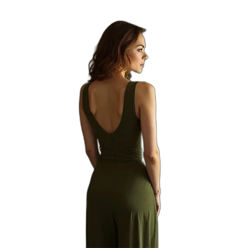 dress, jewelry, staff, photorealistic, concept art, green, earth tones, dark transparent PNG cut-out