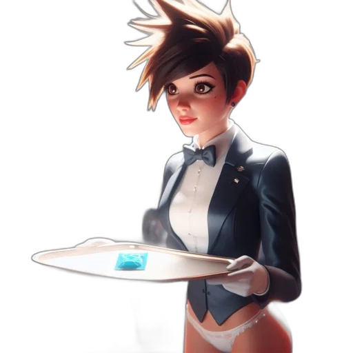 staff, robot, jacket, dress, concept art, cartoon, fantasy art, cyberpunk transparent PNG cut-out