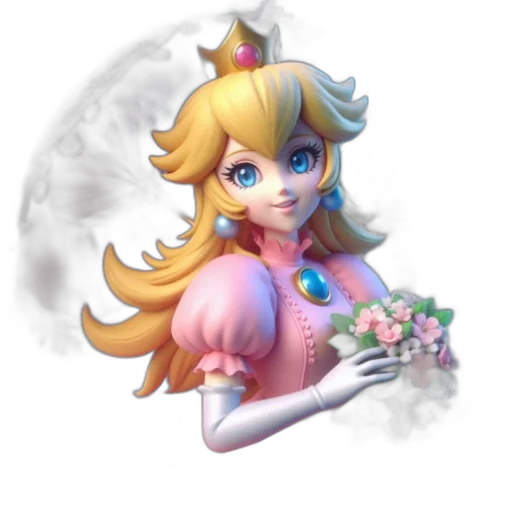 crown, dress, staff, weapon, concept art, 3d render, fantasy art, pixel art transparent PNG cut-out