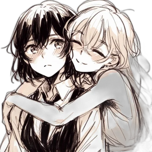 anime, watercolor, concept art, pencil sketch, monochrome, dark, golden, pastel transparent PNG cut-out