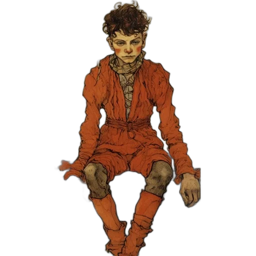 staff, face, creature, jacket, concept art, pixel art, comic book art, fantasy art transparent PNG cut-out