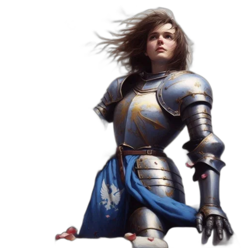 sword, concept art, fantasy art, photorealistic, 3d render, blue, young, female transparent PNG cut-out