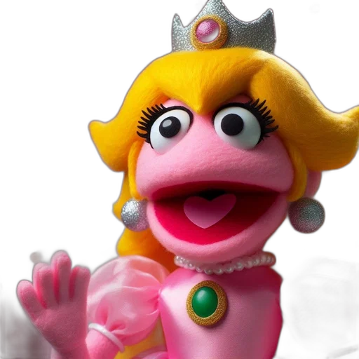 crown, animal, creature, staff, 3d render, concept art, photorealistic, princess-inspired transparent PNG cut-out