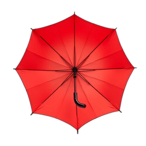 umbrella, staff, hat, weapon, 3d render, photorealistic, rain, red transparent PNG cut-out