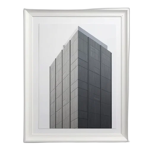 building, furniture, face, robot, photorealistic, 3d render, monochrome, tall transparent PNG cut-out