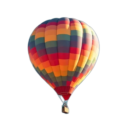 umbrella, 3d render, photorealistic, colorful, hot, air, balloon, floating transparent PNG cut-out