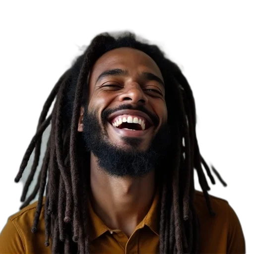 face, staff, hair, animal, photorealistic, man, long, dreadlocks transparent PNG cut-out