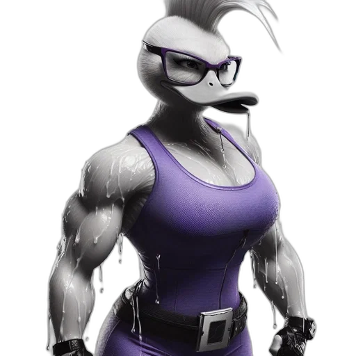 robot, animal, concept art, 3d render, comic book art, cartoon, anthropomorphic, duck transparent PNG cut-out