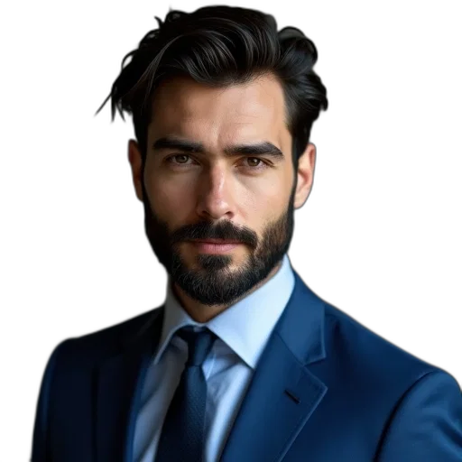 face, staff, jacket, hair, photorealistic, cartoon, concept art, fantasy art transparent PNG cut-out