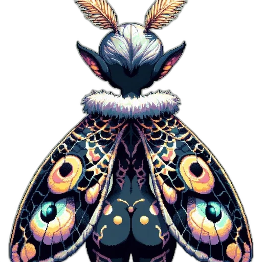 animal, creature, mask, jewelry, pixel art, concept art, fantasy art, 3d render transparent PNG cut-out