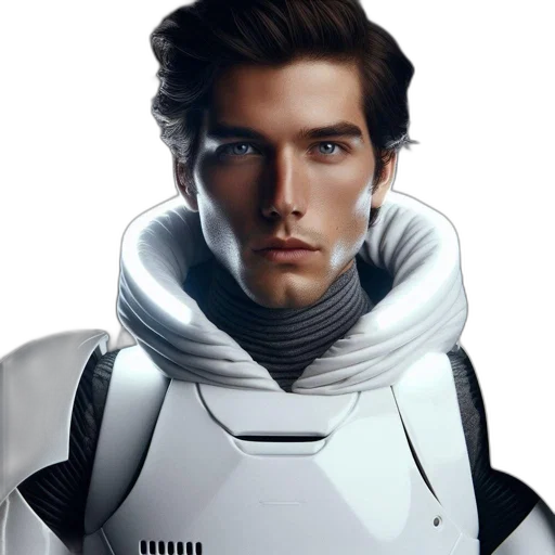 robot, face, jacket, concept art transparent PNG cut-out