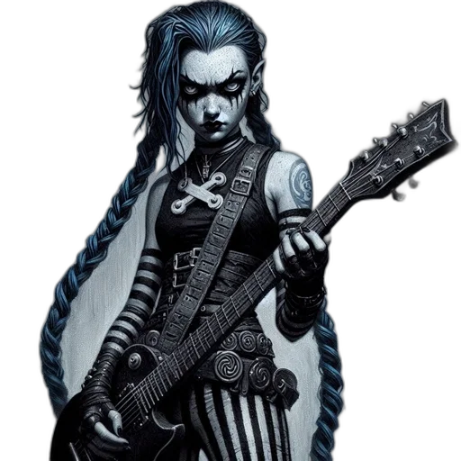 comic book art, concept art, fantasy art, cartoon, blue, monochrome, dark, character transparent PNG cut-out