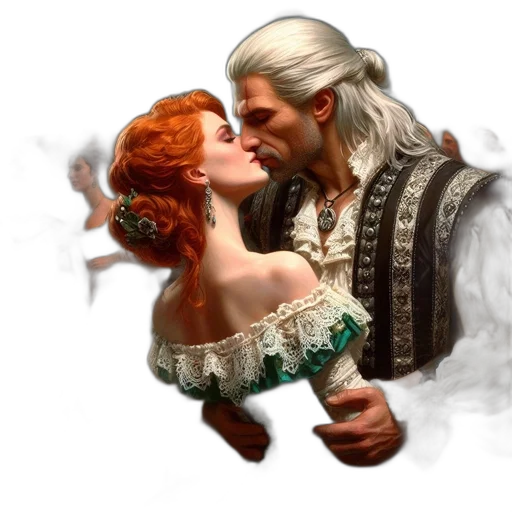 fantasy art, concept art, photorealistic, fire, underwater, snow, fog, romantic transparent PNG cut-out