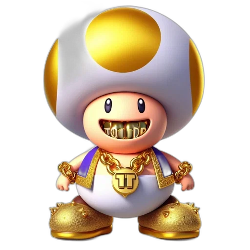 crown, robot, face, creature, 3d render, concept art, toad, iconic transparent PNG cut-out