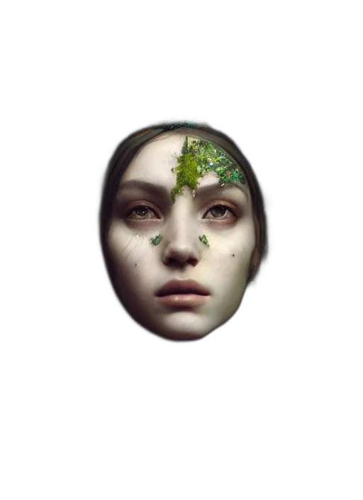 face, mask, crown, creature transparent PNG cut-out