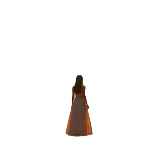 dress, hair, staff, jewelry transparent PNG cut-out