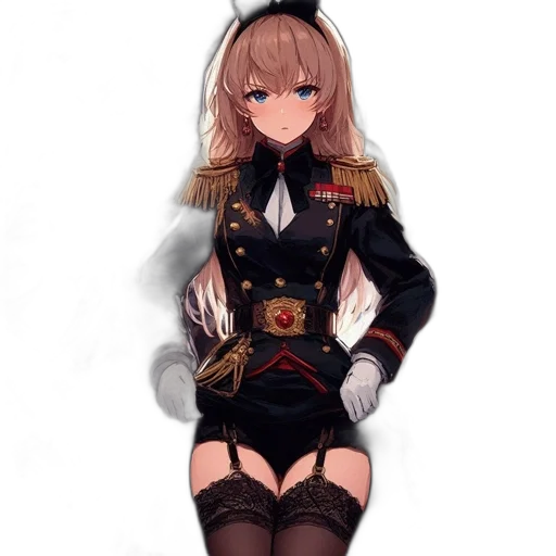 jacket, staff, dress, weapon, anime, pixel art, concept art, fantasy art transparent PNG cut-out