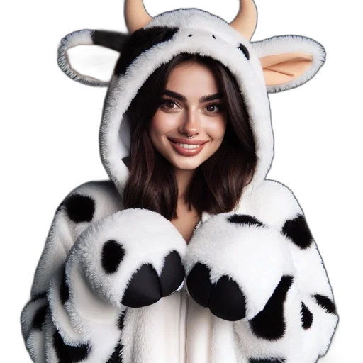 animal, jacket, creature, hat, concept art, young, woman, dons transparent PNG cut-out