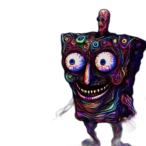 mask, creature, robot, face, concept art, 3d render, pixel art, vaporwave transparent PNG cut-out