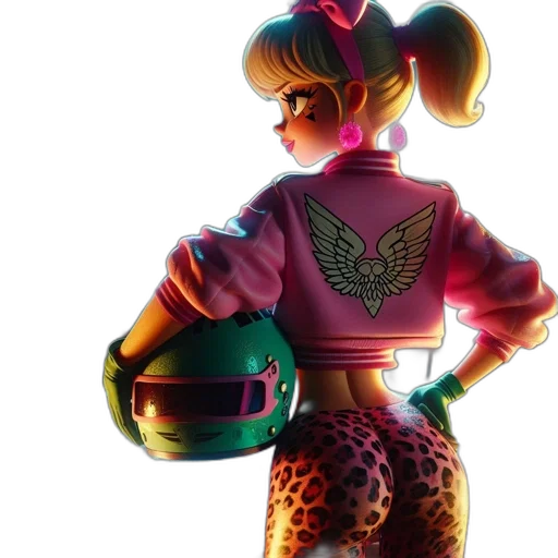 jacket, robot, concept art, vaporwave, cyberpunk, 3d render, neon, animated transparent PNG cut-out