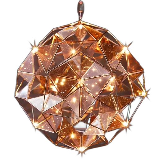 jewelry, umbrella, crown, 3d render, spherical, object, composed, interconnected transparent PNG cut-out