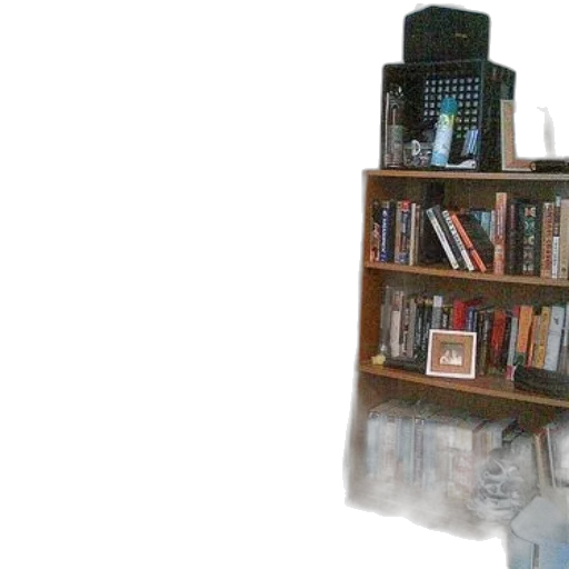 furniture, staff, robot, dress, 3d render, room, stand, bookshelf transparent PNG cut-out