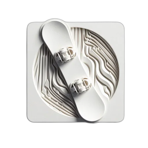 jewelry, shoes, snowboard, atop, textured, platform, forms, artwork transparent PNG cut-out