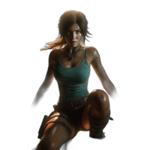 concept art, photorealistic, fantasy art, comic book art, earth tones, female, character, tattoos transparent PNG cut-out