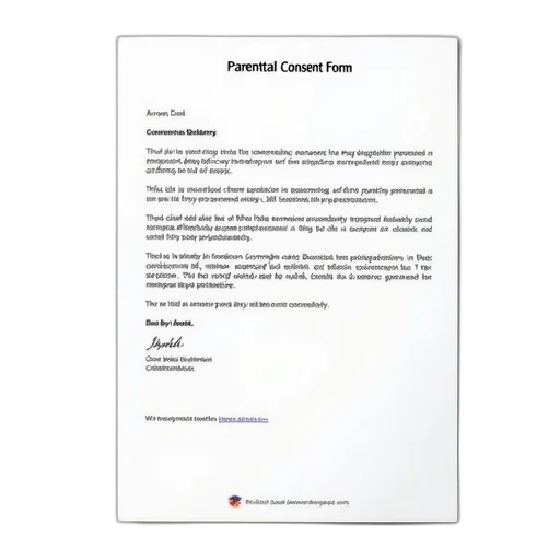 letterhead, title, parental, consent, form, displayed, letter, addressed transparent PNG cut-out