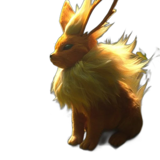 animal, creature, hair, staff, concept art, 3d render, fantasy art, photorealistic transparent PNG cut-out